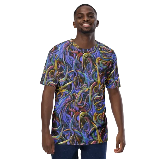 Tanning Twirl on a Men's Crew Neck T-Shirt