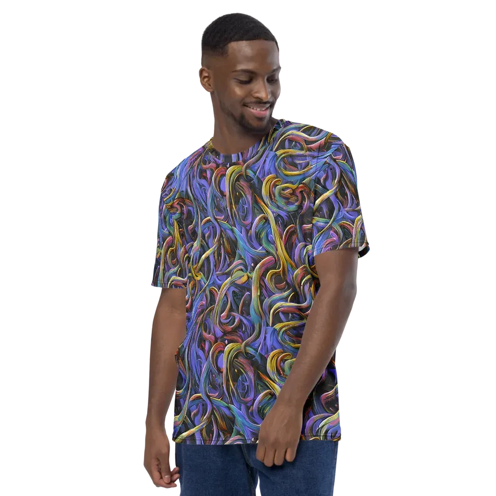 Tanning Twirl on Men's Crew Neck T-Shirt — Left