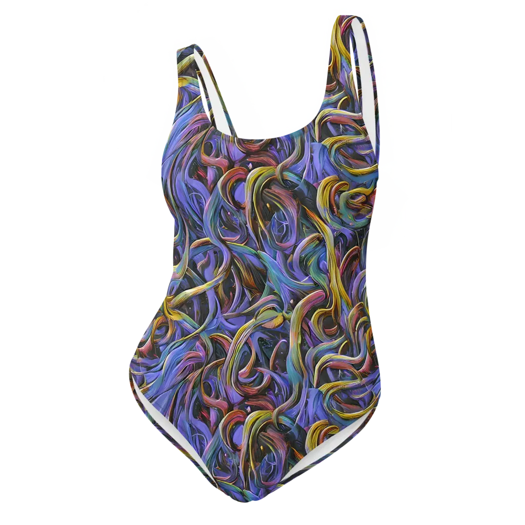 Tanning Twirl on One-Piece Swimsuit — Front