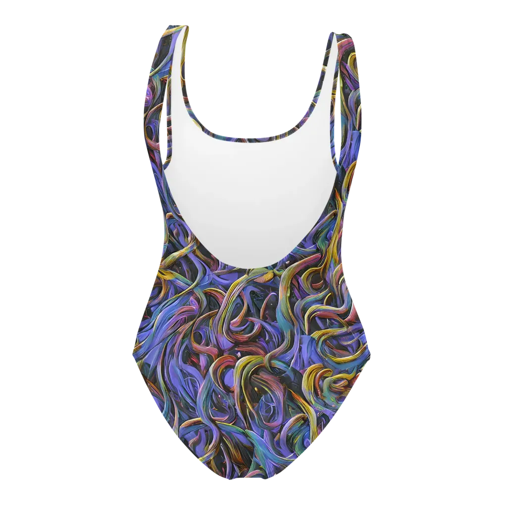 Tanning Twirl on One-Piece Swimsuit — Back