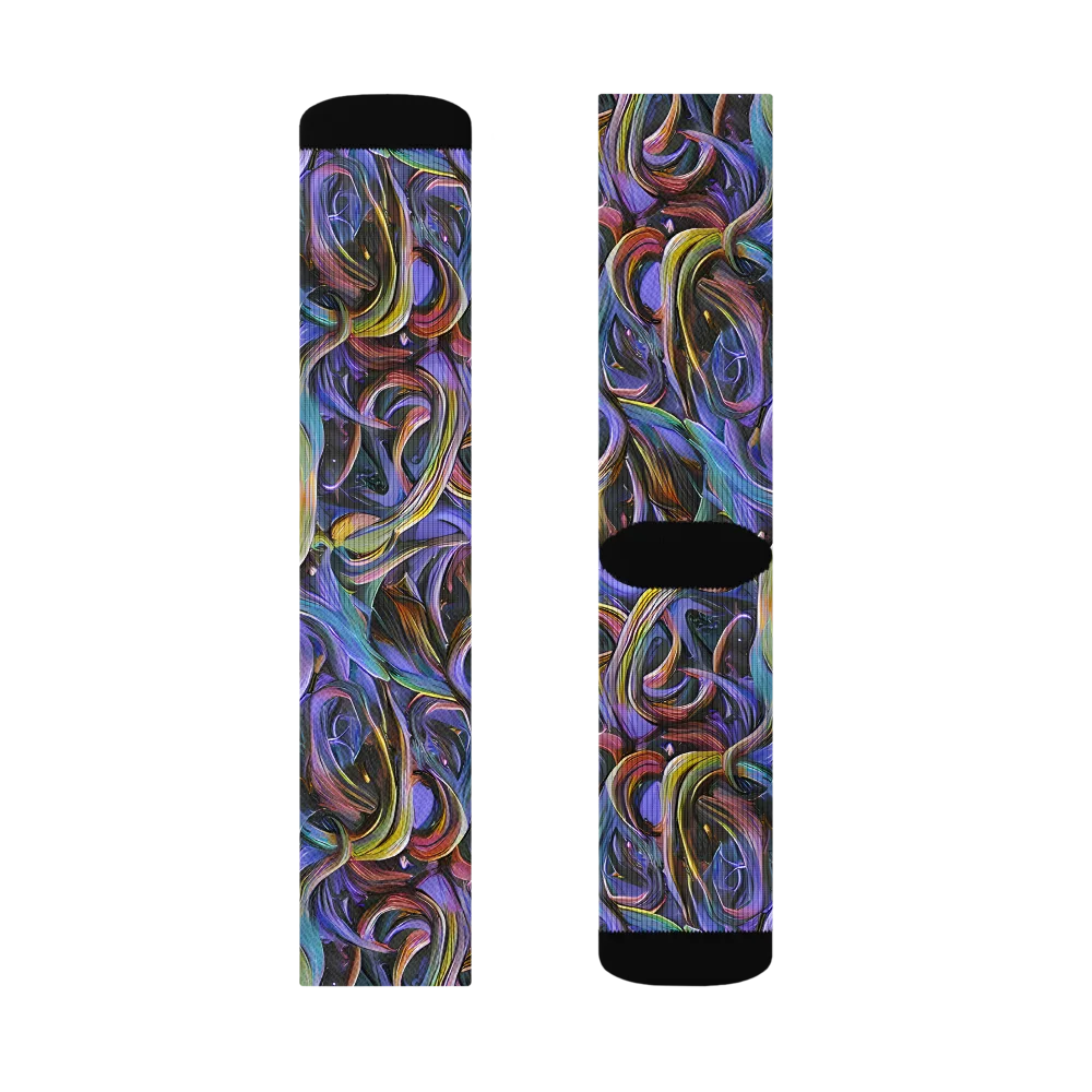 Tanning Twirl on Socks — Left Sock