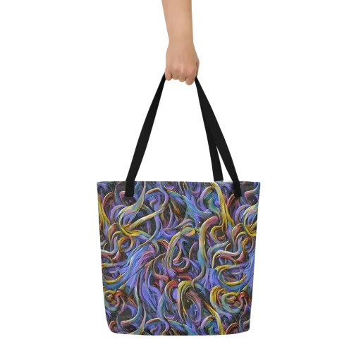 Tanning Twirl on a Large Tote Bag W/ Pocket