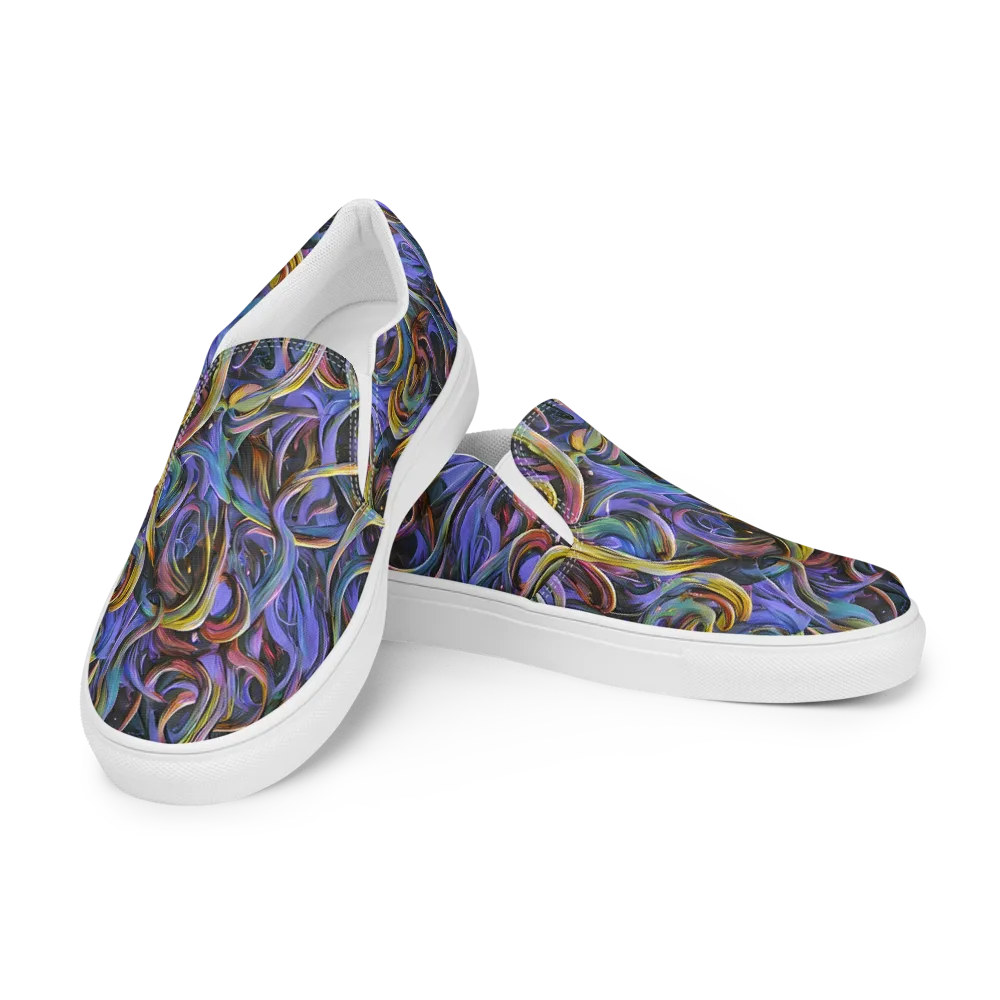 Tanning Twirl on Women's Slip-On Canvas Shoes — Left Front