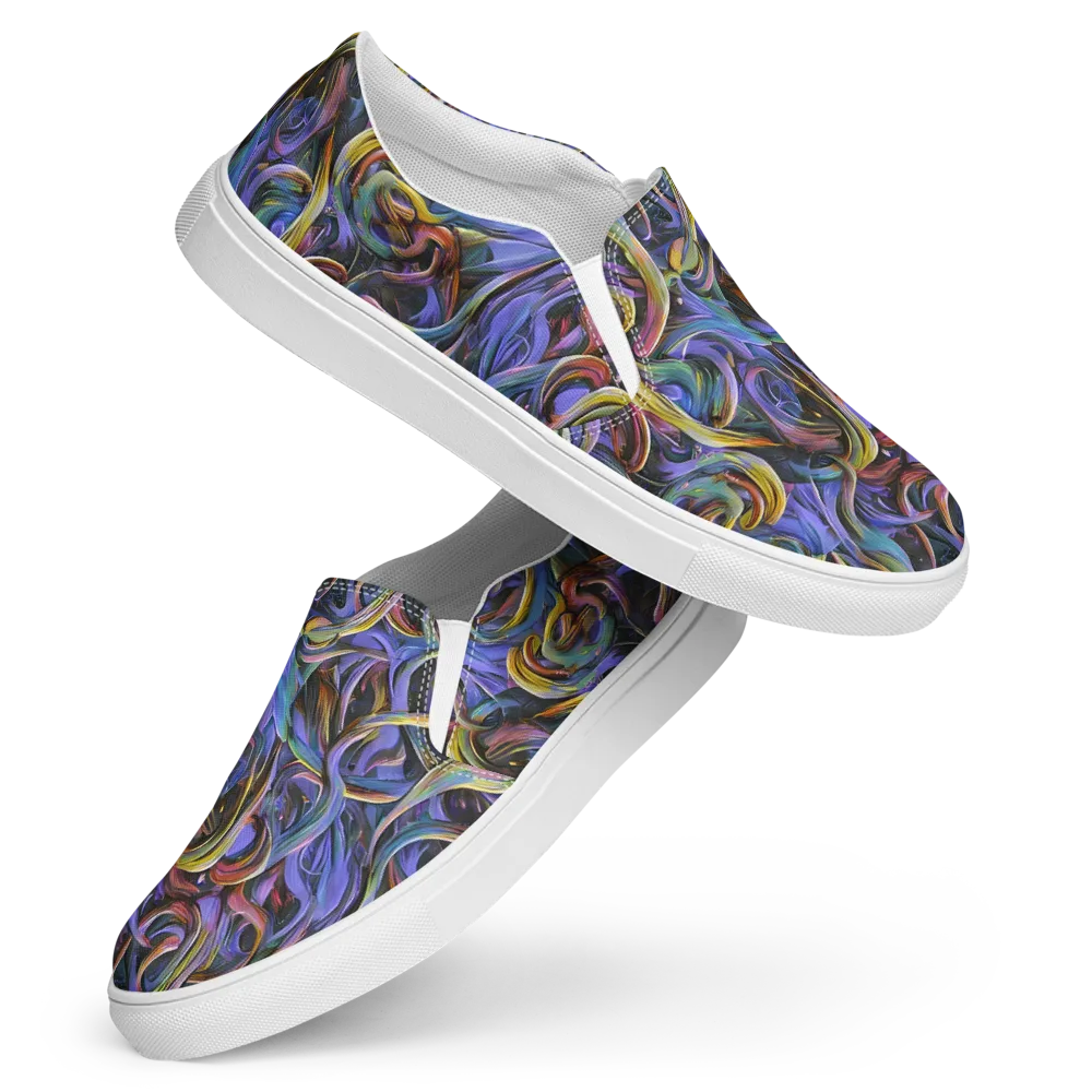 Tanning Twirl on Women's Slip-On Canvas Shoes — Front