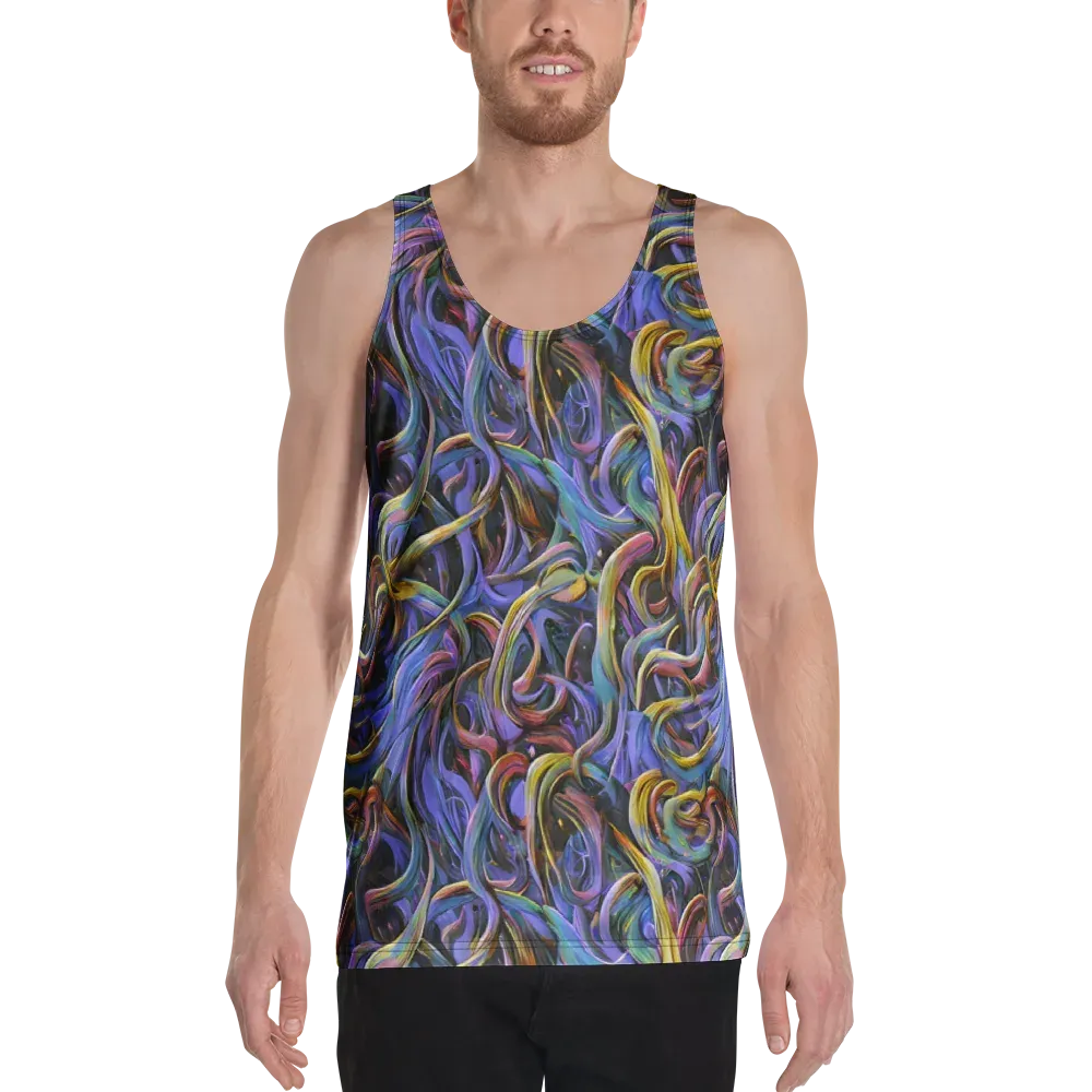 Tanning Twirl on Men's Tank Top — Front