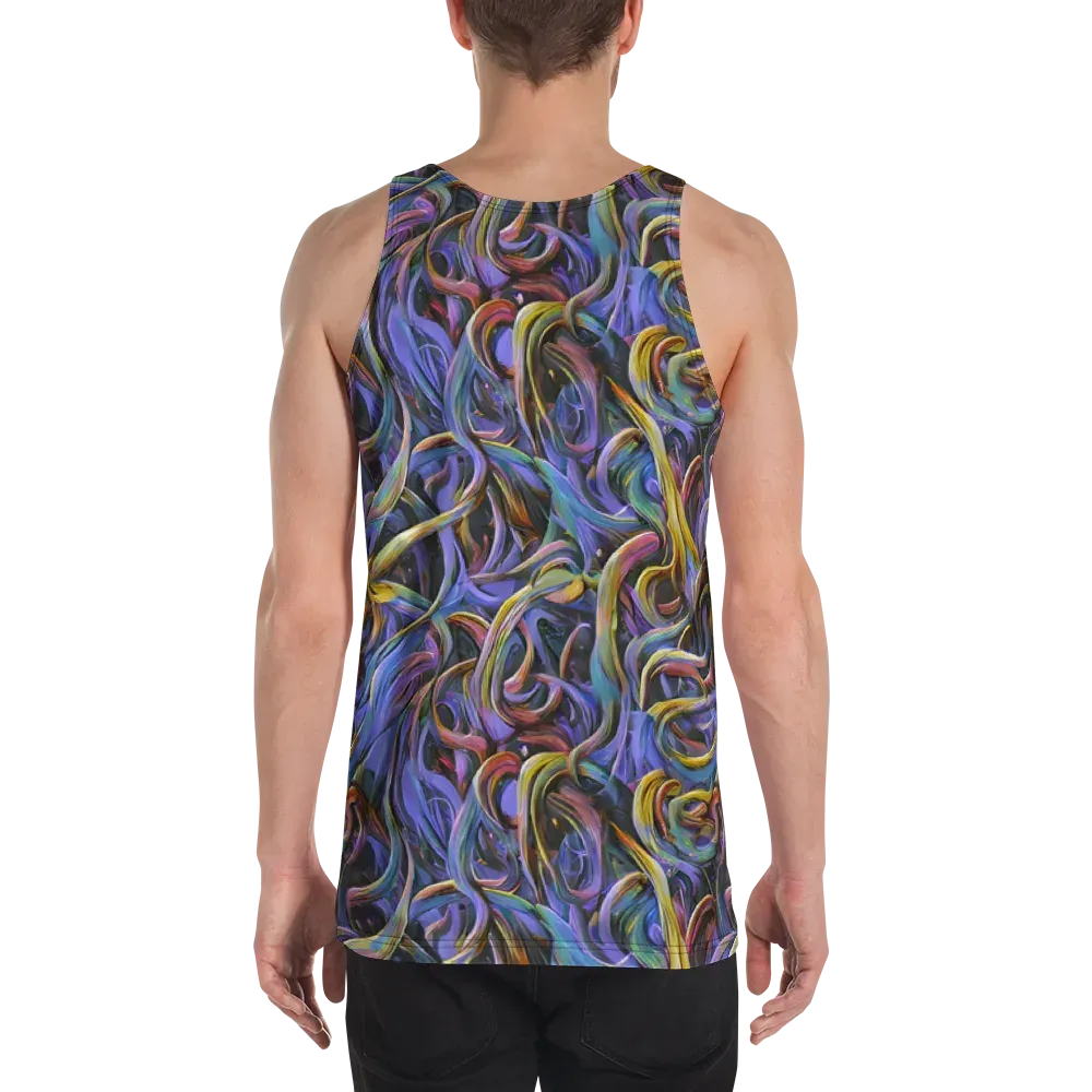 Tanning Twirl on Men's Tank Top — Back