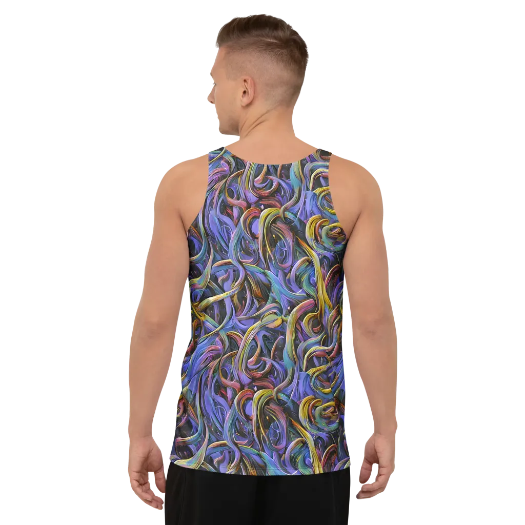 Tanning Twirl on Men's Tank Top — Back