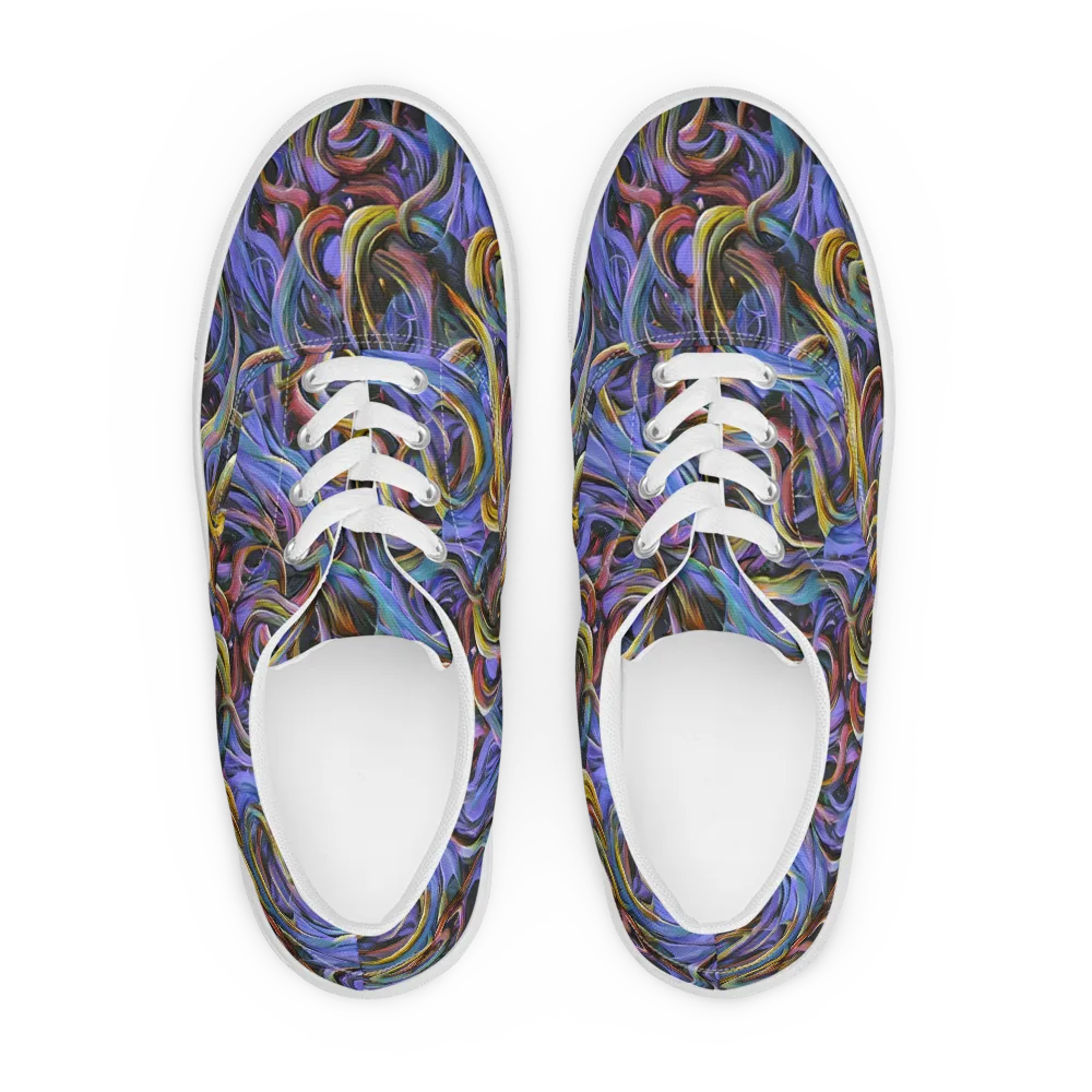 Tanning Twirl on Men's Lace-Up Canvas Shoes — Front