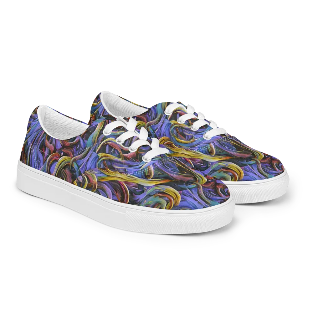 Tanning Twirl on Men's Lace-Up Canvas Shoes — Right Front