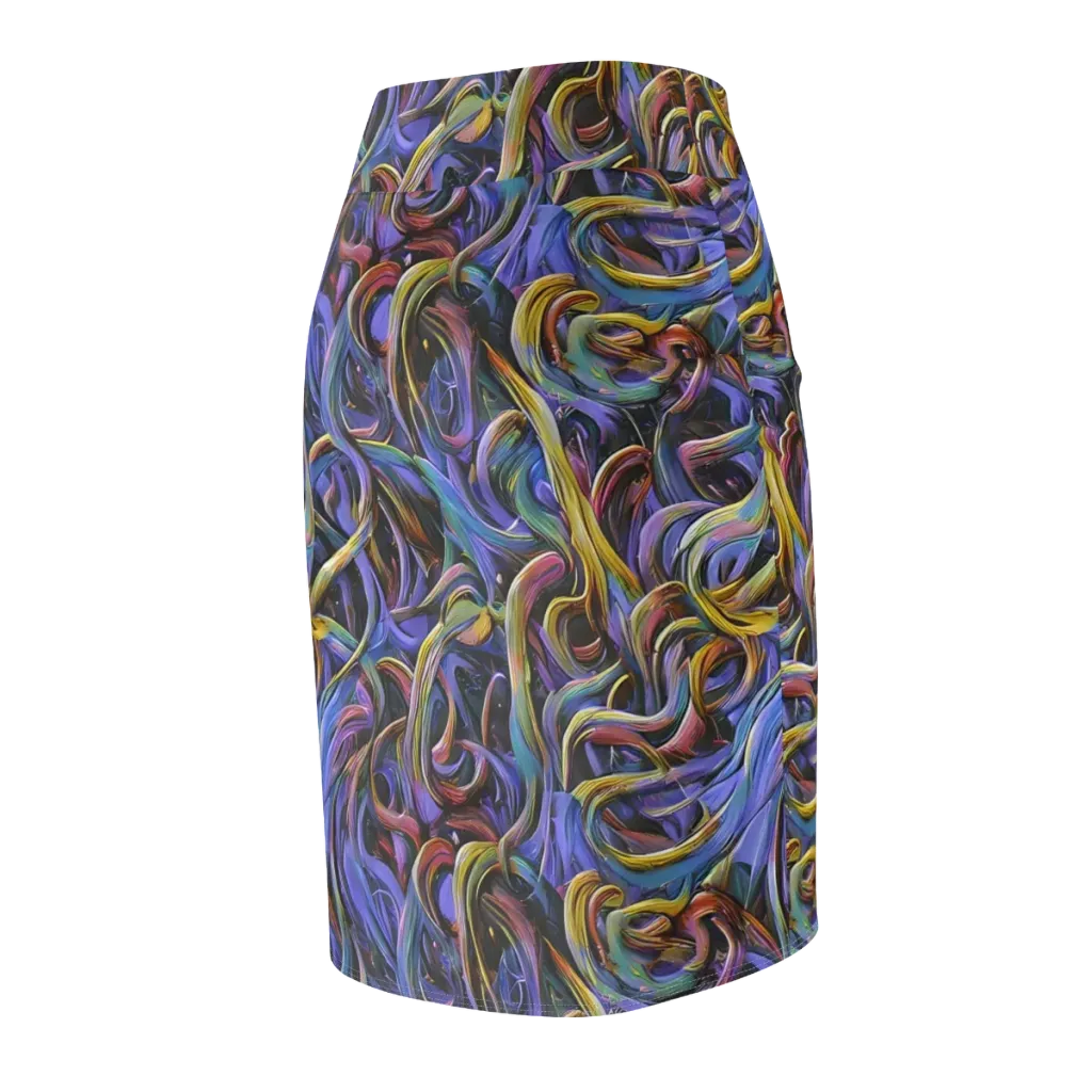 Tanning Twirl on Pencil Skirt — Back Side
