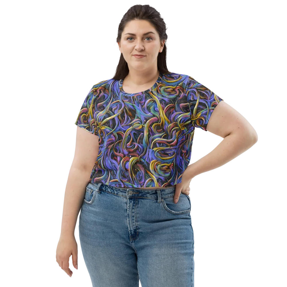 Tanning Twirl on Crop Tee — Front