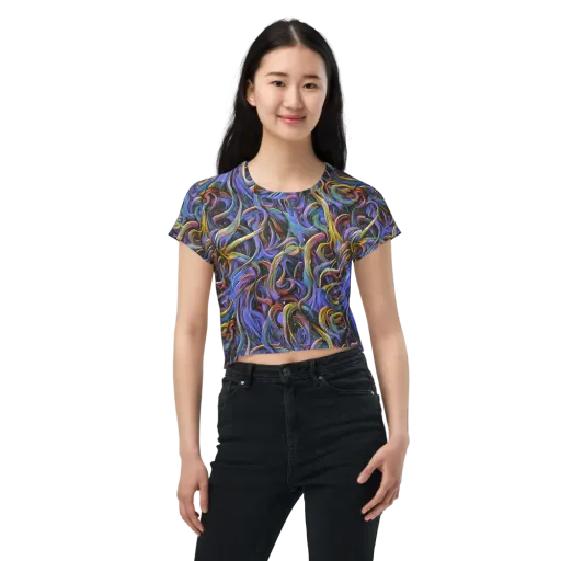 Tanning Twirl on a Crop Tee