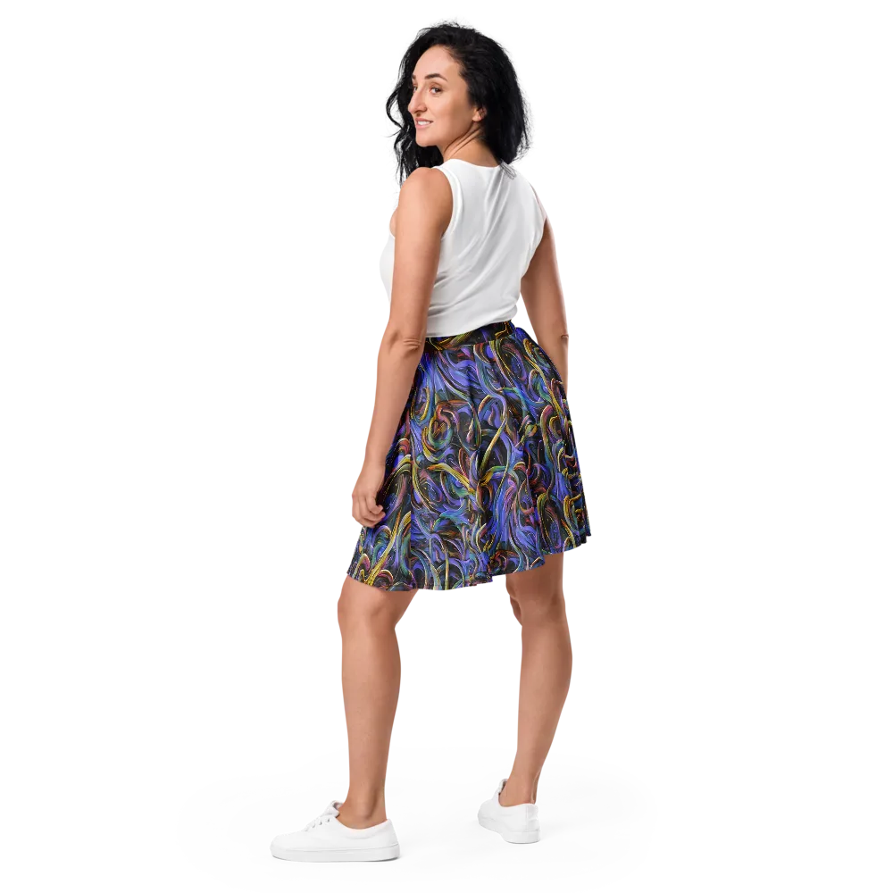 Tanning Twirl on Skater Skirt — Back
