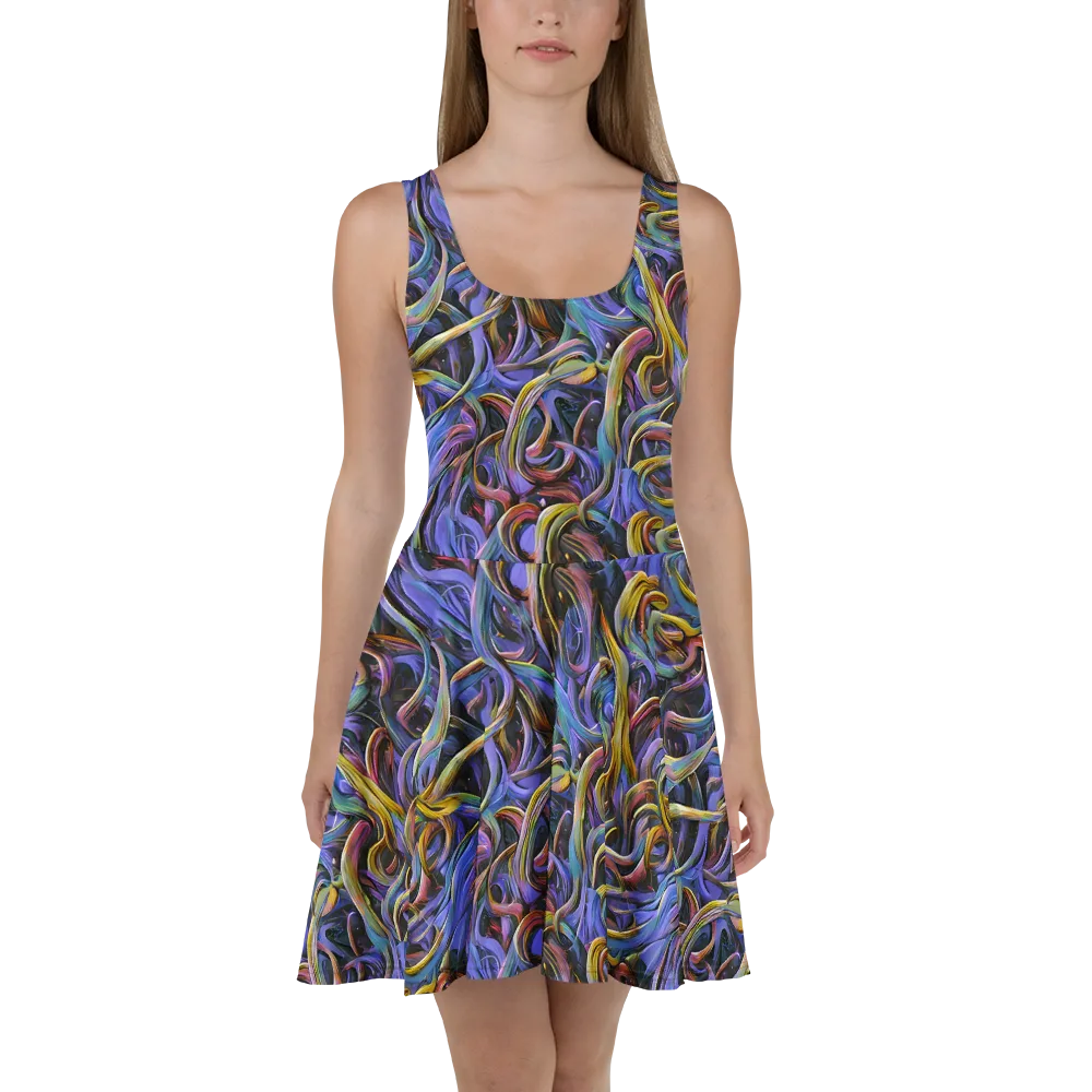 Tanning Twirl on Skater Dress — Front