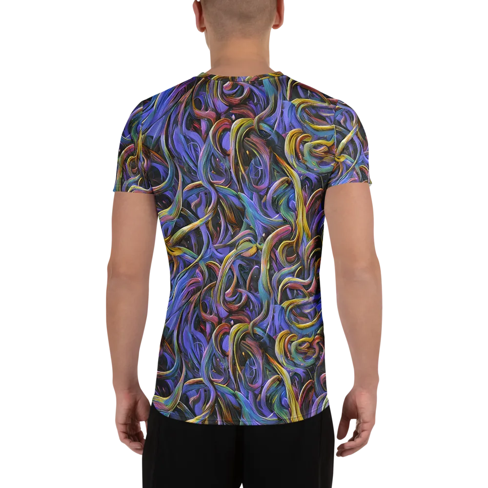 Tanning Twirl on Men's Athletic T-Shirt — Back