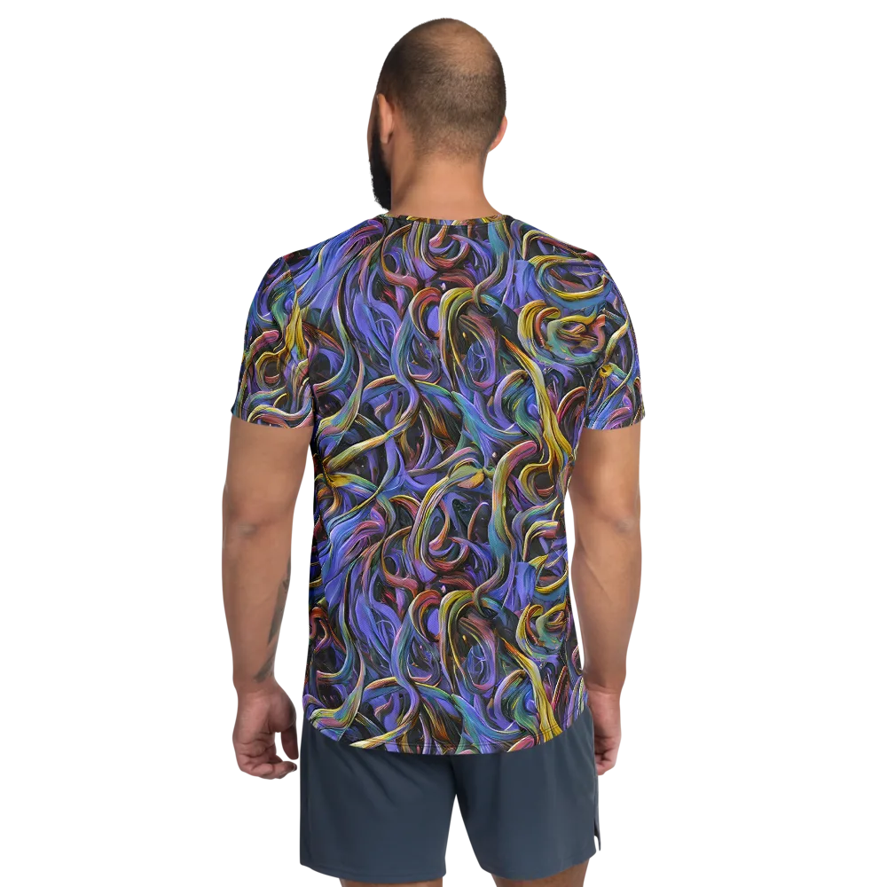 Tanning Twirl on Men's Athletic T-Shirt — Back