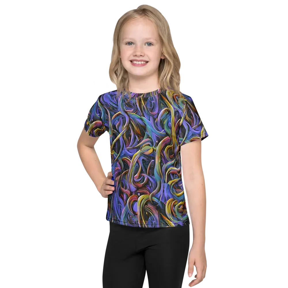 Tanning Twirl on Kids Crew Neck T-Shirt — Front