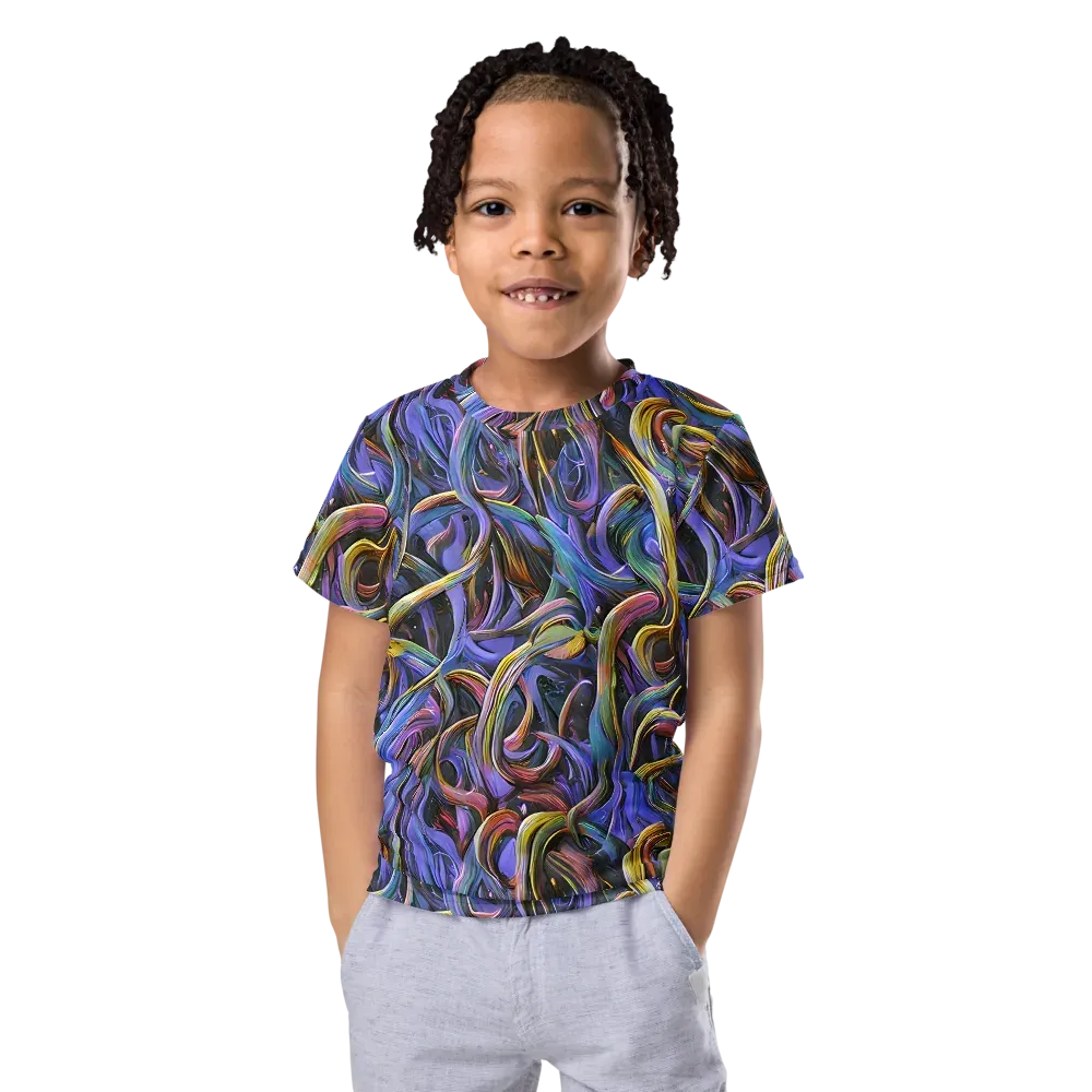 Tanning Twirl on Kids Crew Neck T-Shirt — Front