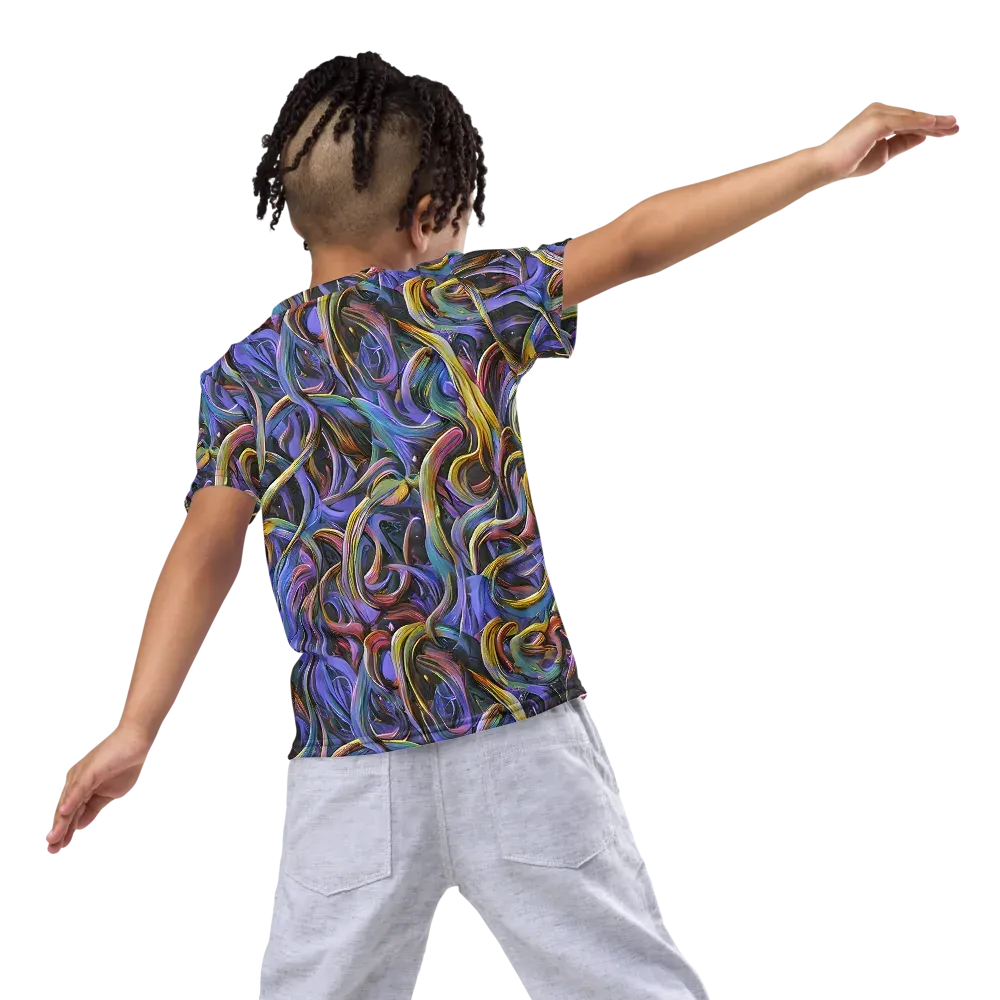 Tanning Twirl on Kids Crew Neck T-Shirt — Back