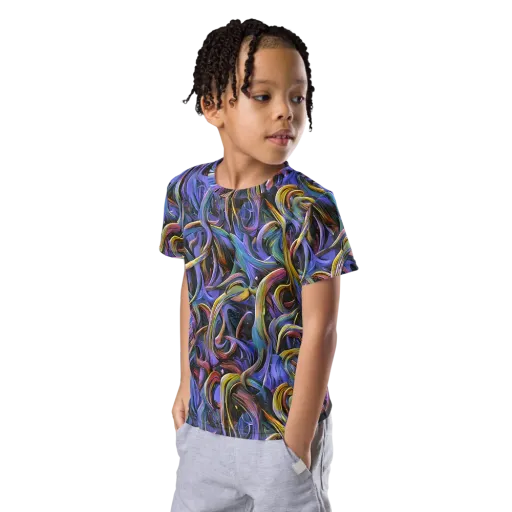 Tanning Twirl on a Kids Crew Neck T-Shirt