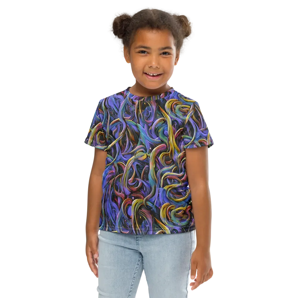 Tanning Twirl on Kids Crew Neck T-Shirt — Front