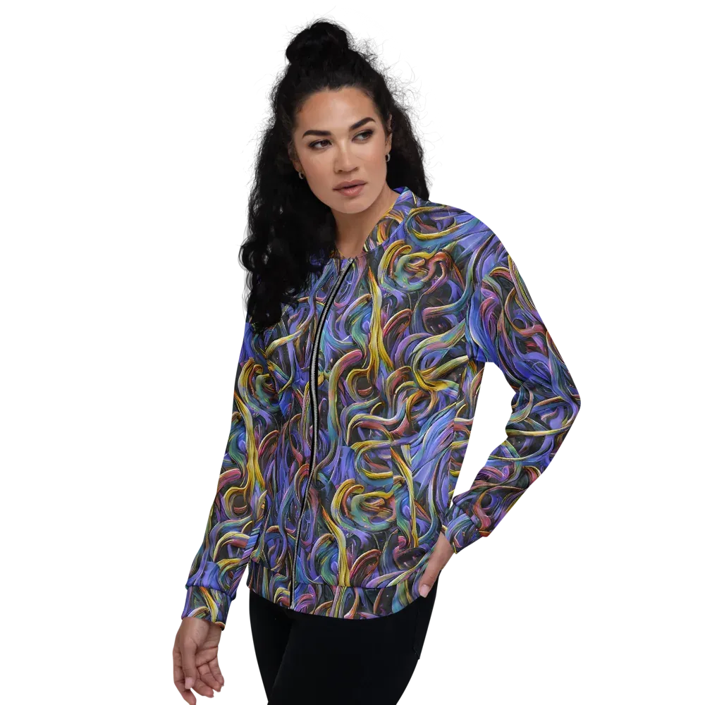 Tanning Twirl on Bomber Jacket — Left
