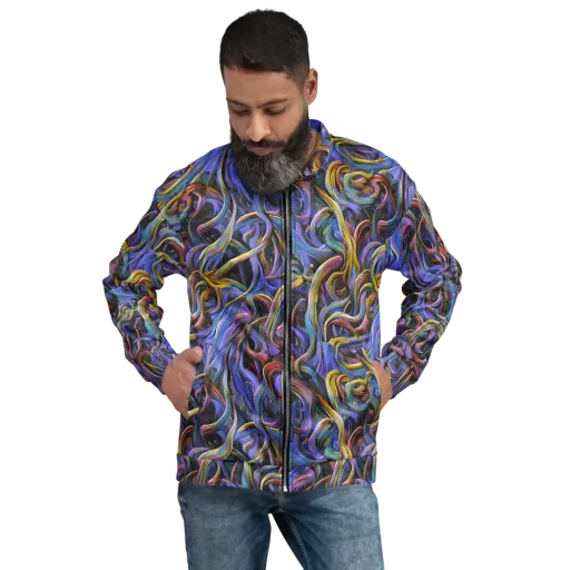Tanning Twirl on a Bomber Jacket