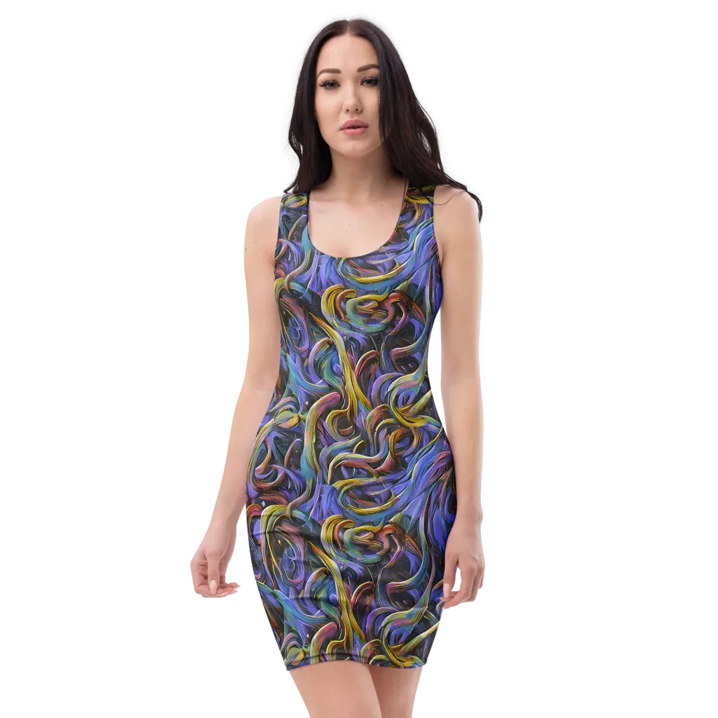 Tanning Twirl on Bodycon Dress — Front
