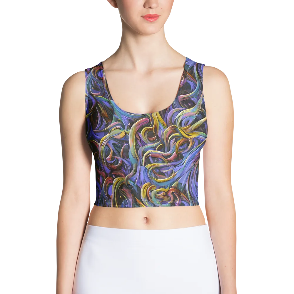 Tanning Twirl on Crop Top — Front