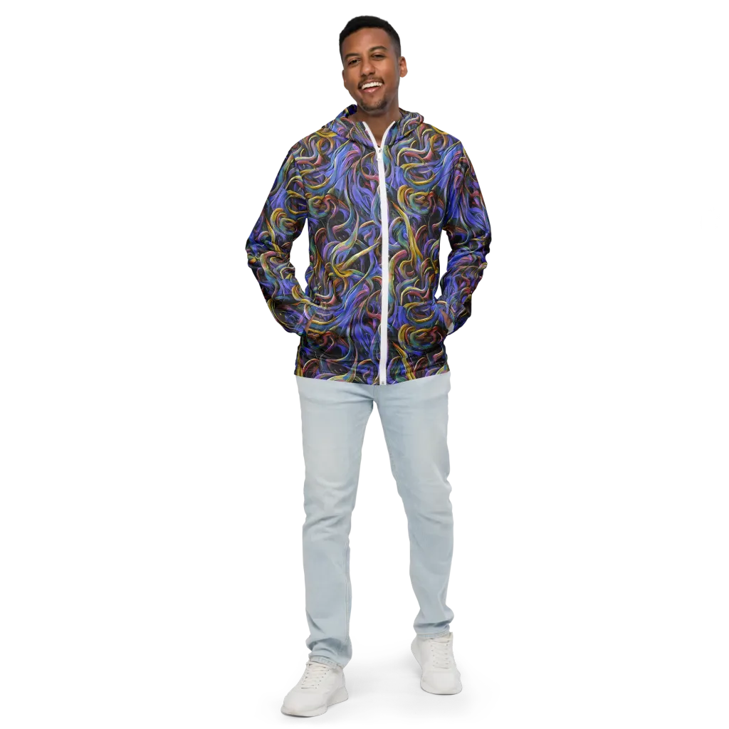 Tanning Twirl on Men's Windbreaker — Front