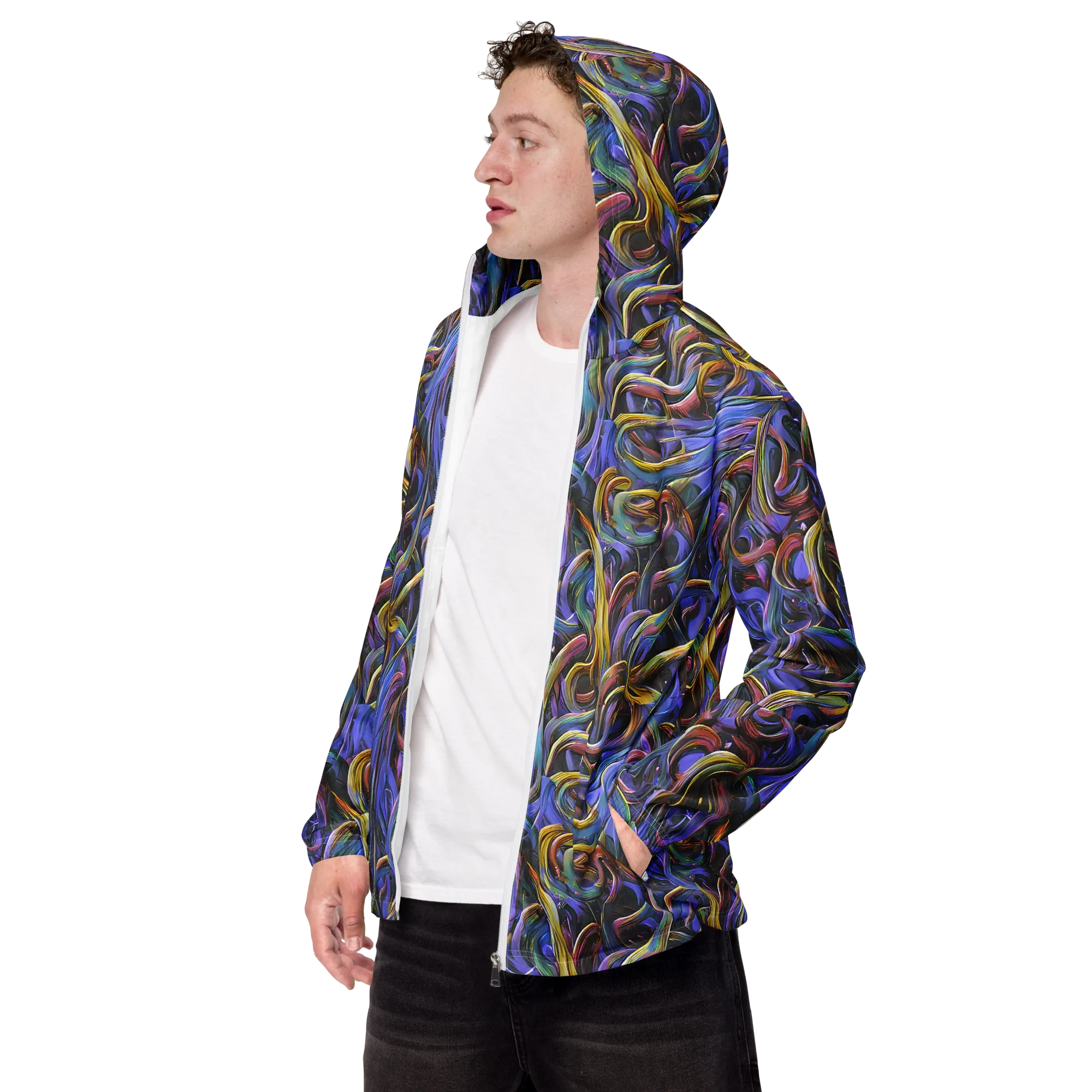 Tanning Twirl on Men's Windbreaker — Left Front