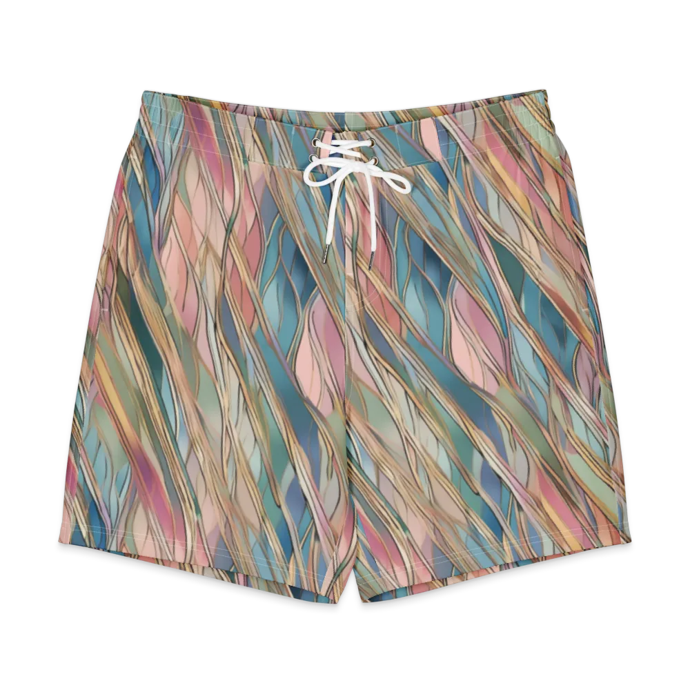Ribbon Tide on Men's Board Shorts — Front