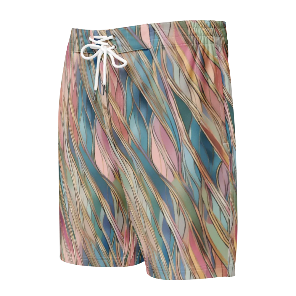 Ribbon Tide on Men's Board Shorts — Front