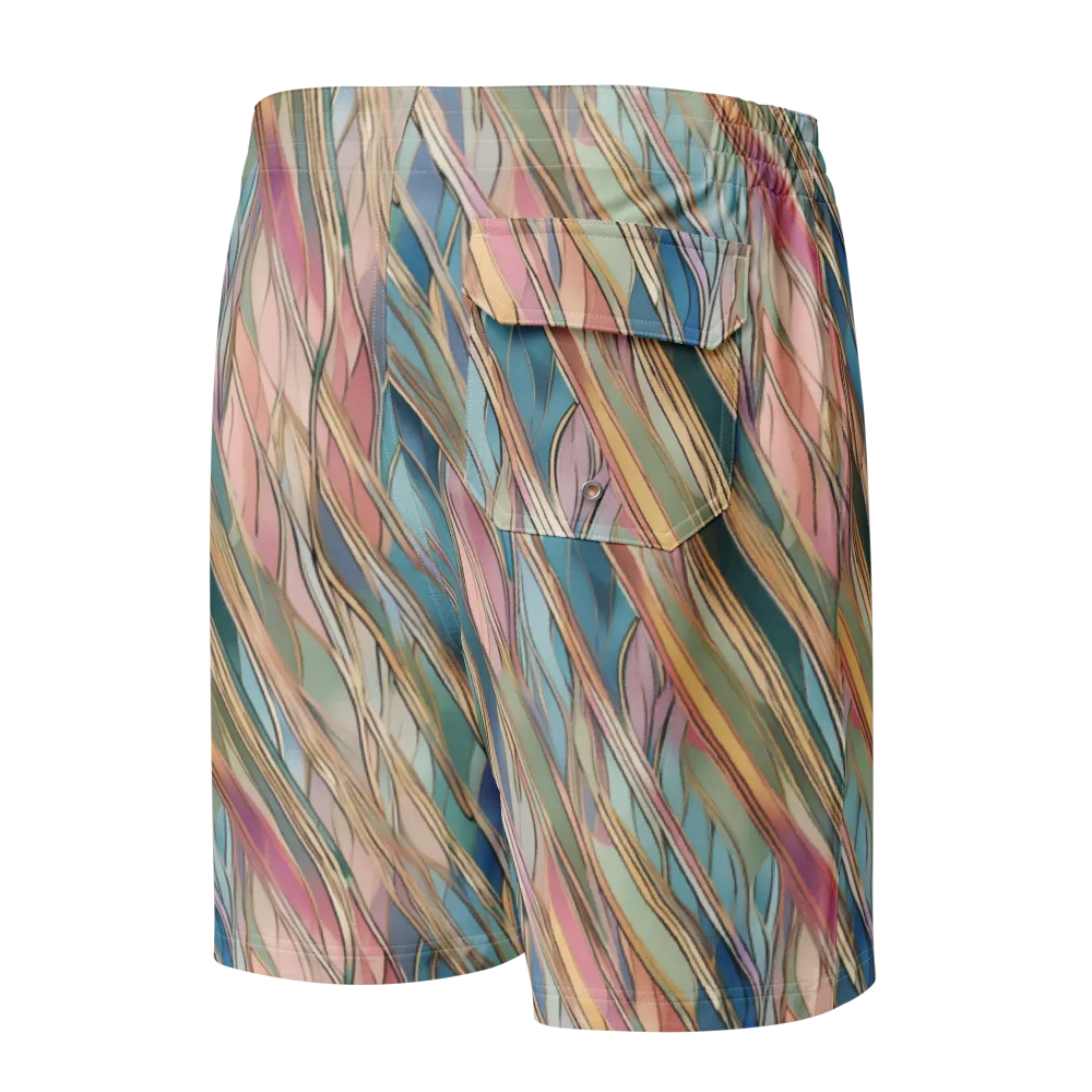 Ribbon Tide on Men's Board Shorts — Back