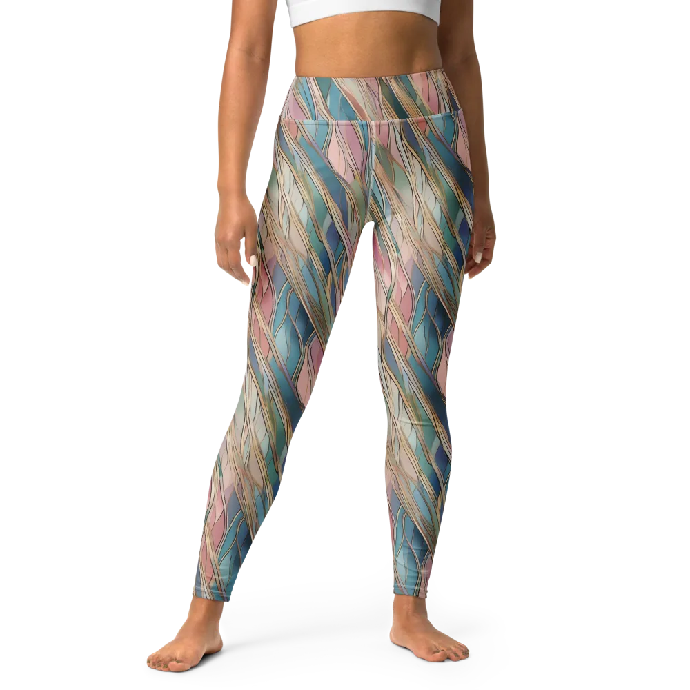 Ribbon Tide on Yoga Leggings — Front