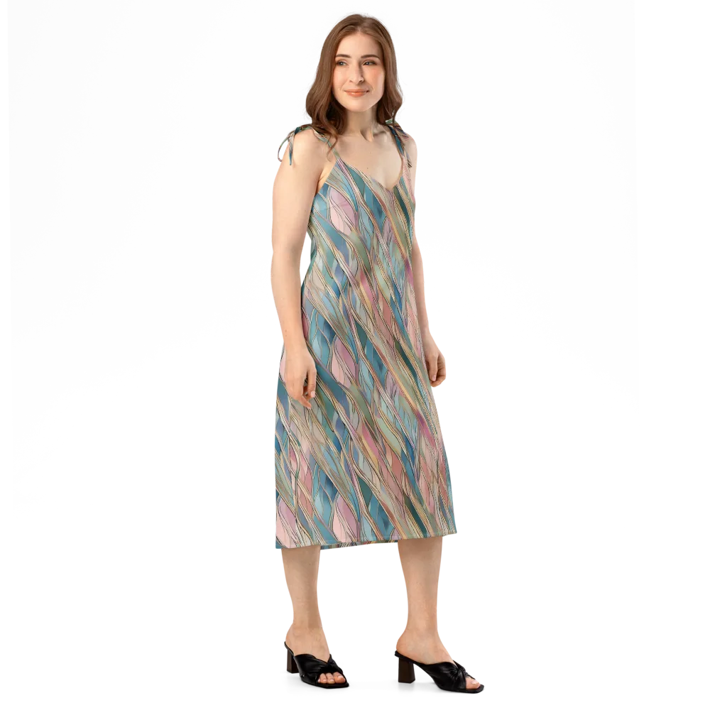 Ribbon Tide on Slip Dress — Right Front