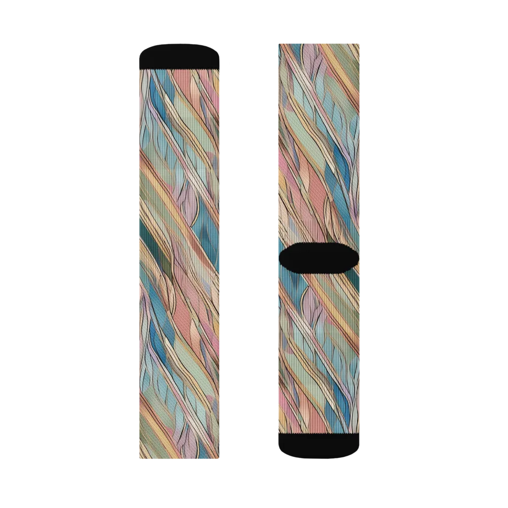 Ribbon Tide on Socks — Right Sock