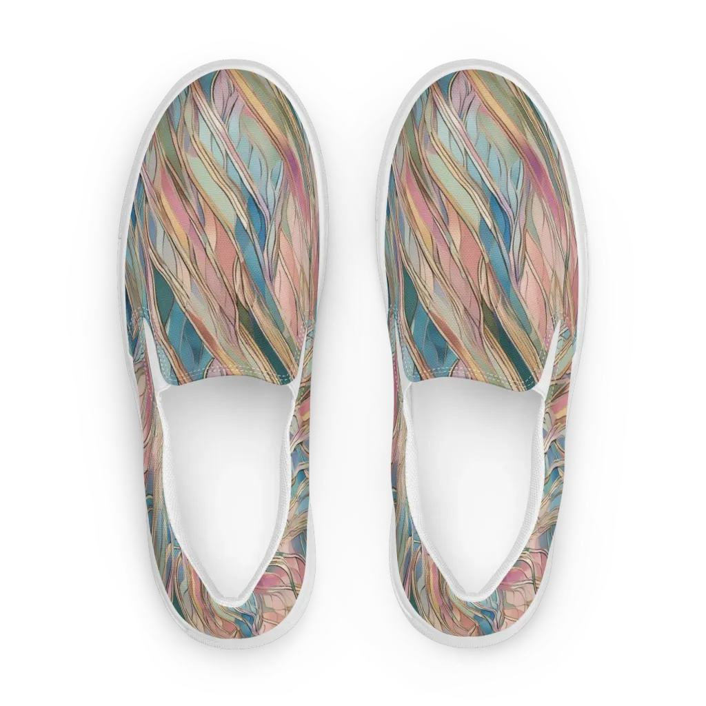 Ribbon Tide on Women's Slip-On Canvas Shoes — Front