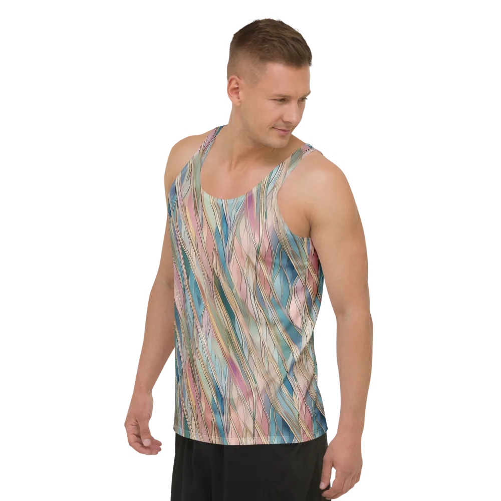 Ribbon Tide on Men's Tank Top — Left Front