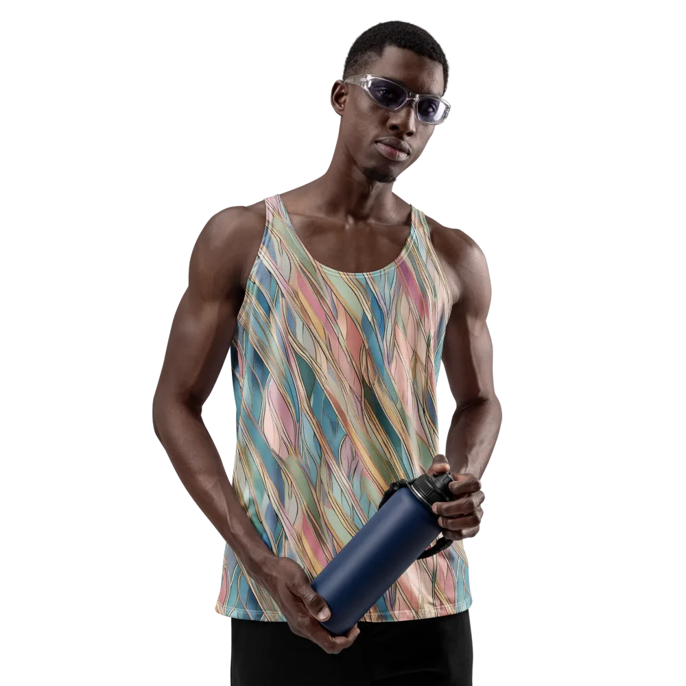 Ribbon Tide on Men's Tank Top — Front