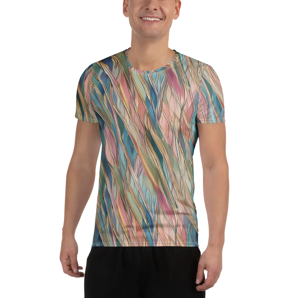 Ribbon Tide on Men's Athletic T-Shirt — Front