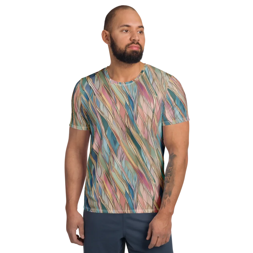 Ribbon Tide on Men's Athletic T-Shirt — Front