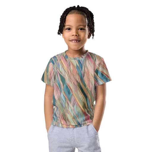 Ribbon Tide on a Kids Crew Neck T-Shirt