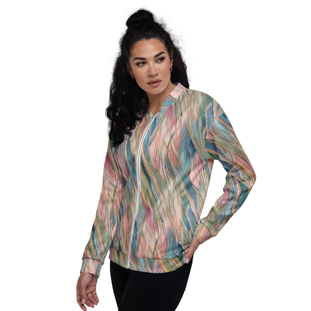 Ribbon Tide on Bomber Jacket — Left