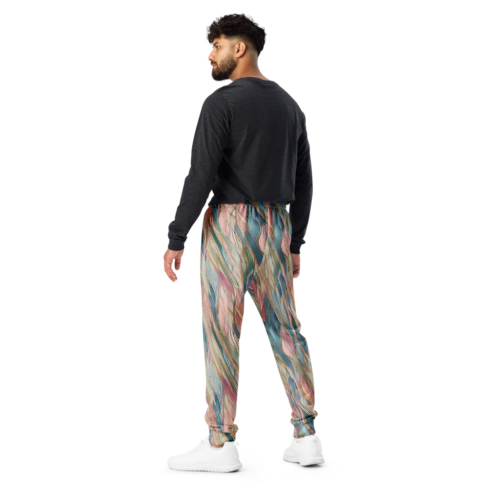 Ribbon Tide on Men's Joggers — Back