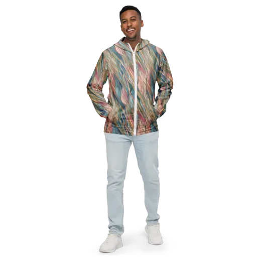 Ribbon Tide on a Men's Windbreaker