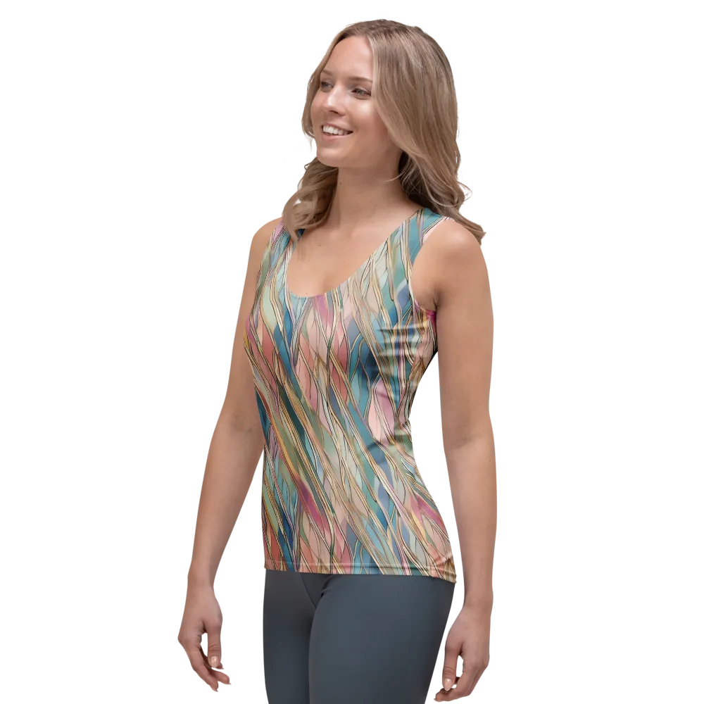 Ribbon Tide on Women's Tank Top — Left Front