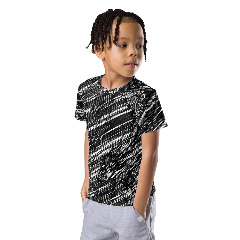 Ward's Whirlwind on Kids Crew Neck T-Shirt — Left Front