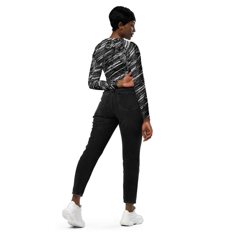 Ward's Whirlwind on Long Sleeve Crop Top — Right Back