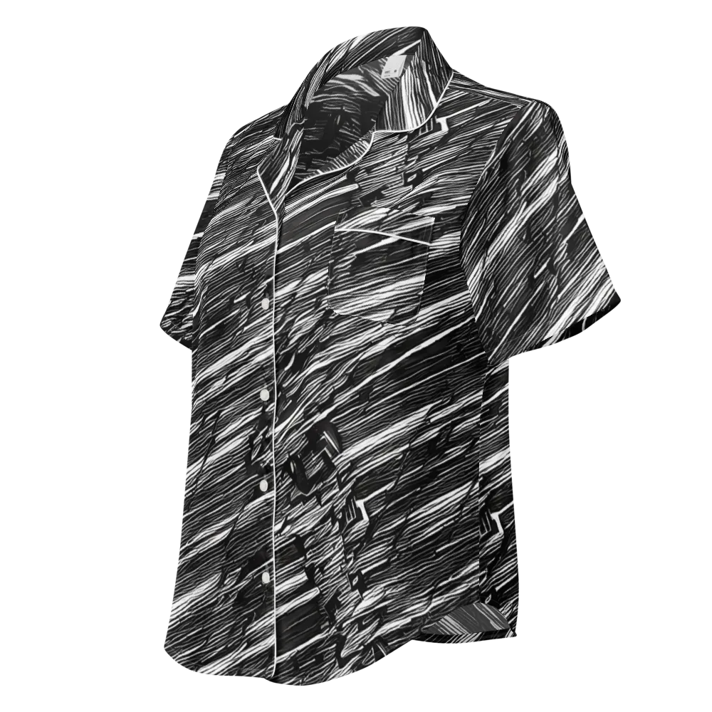 Ward's Whirlwind on Women's Short Sleeve Pajama Top — Left Front